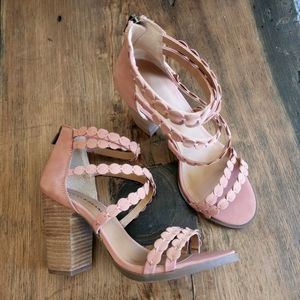Lucky Brand Lameer Strappy Heels NEW